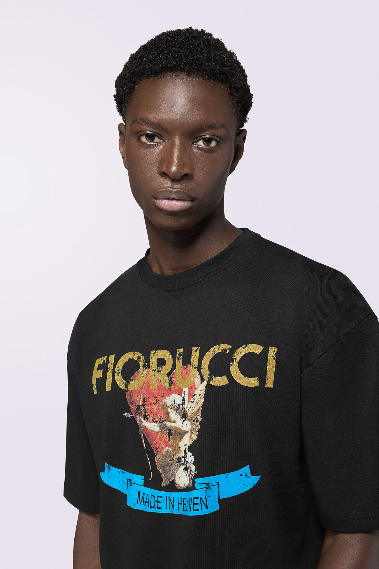 Rock Cupid Logo Relaxed T-Shirt Black